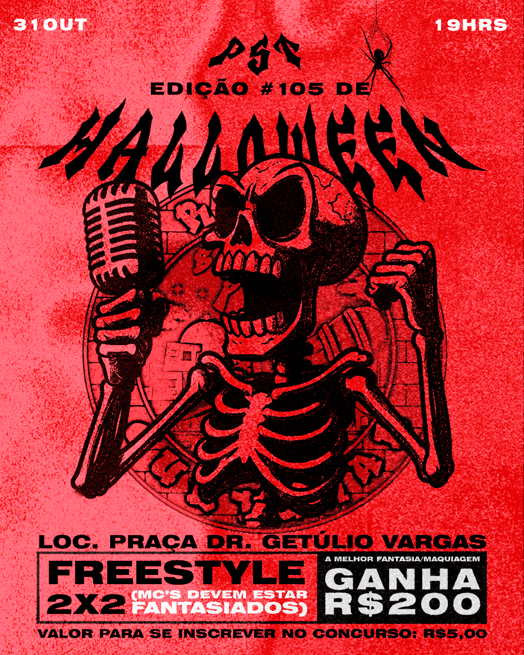 Batalha PST realiza edição especial de Halloween com MC’s fantasiados e premiação em dinheiro na Ponta Grossa