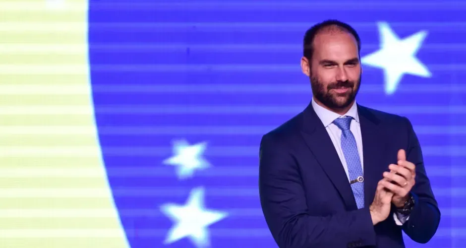 Eduardo Bolsonaro rebate Haddad sobre reunião com secretário de Trump