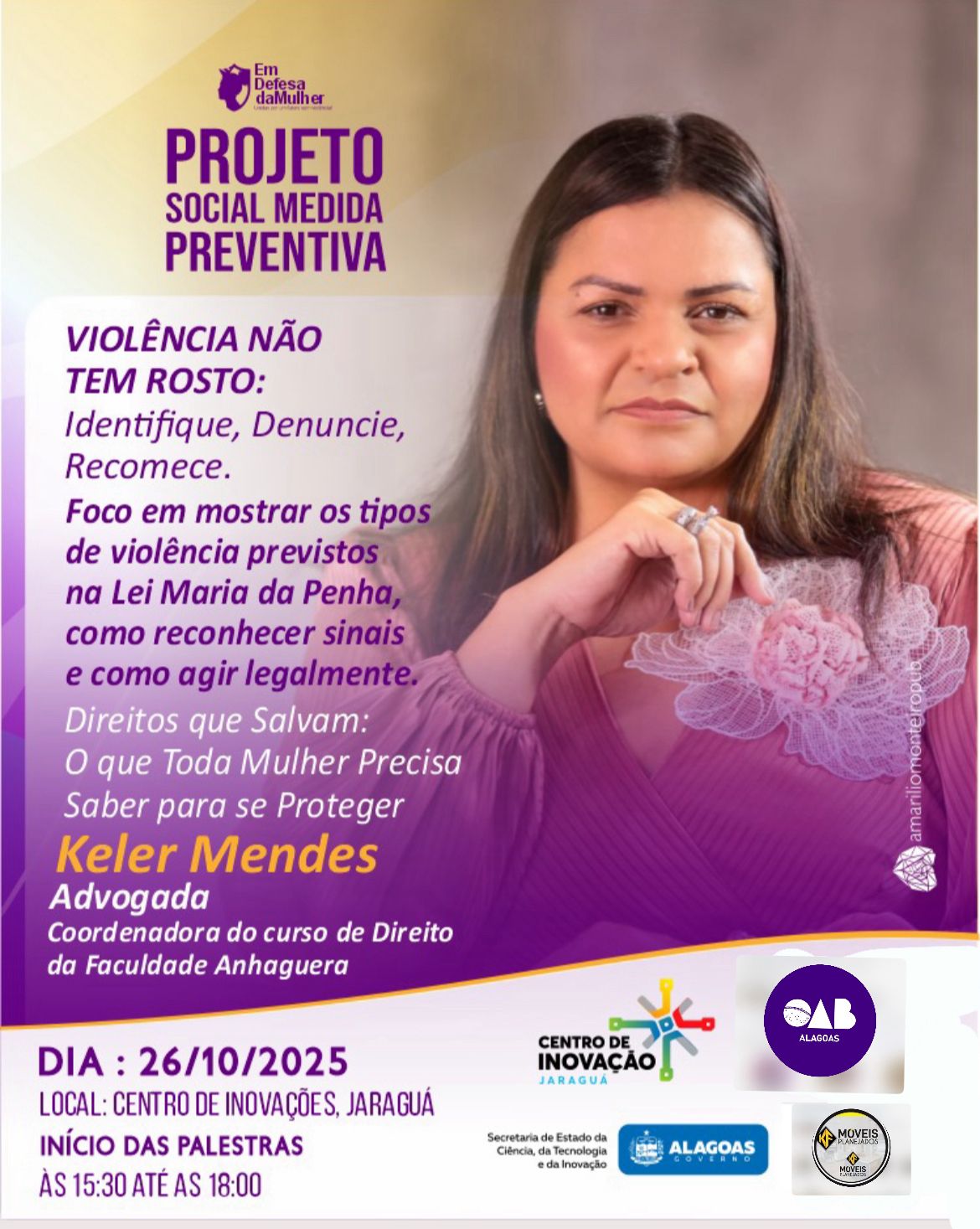 Faculdade Anhanguera de Maceió fortalece combate à violência de gênero com apoio ao projeto Medida Preventiva