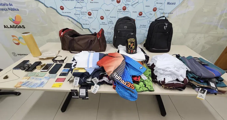 Trio é preso após furtos em série a lojas de roupas em Maceió e Marechal Deodoro