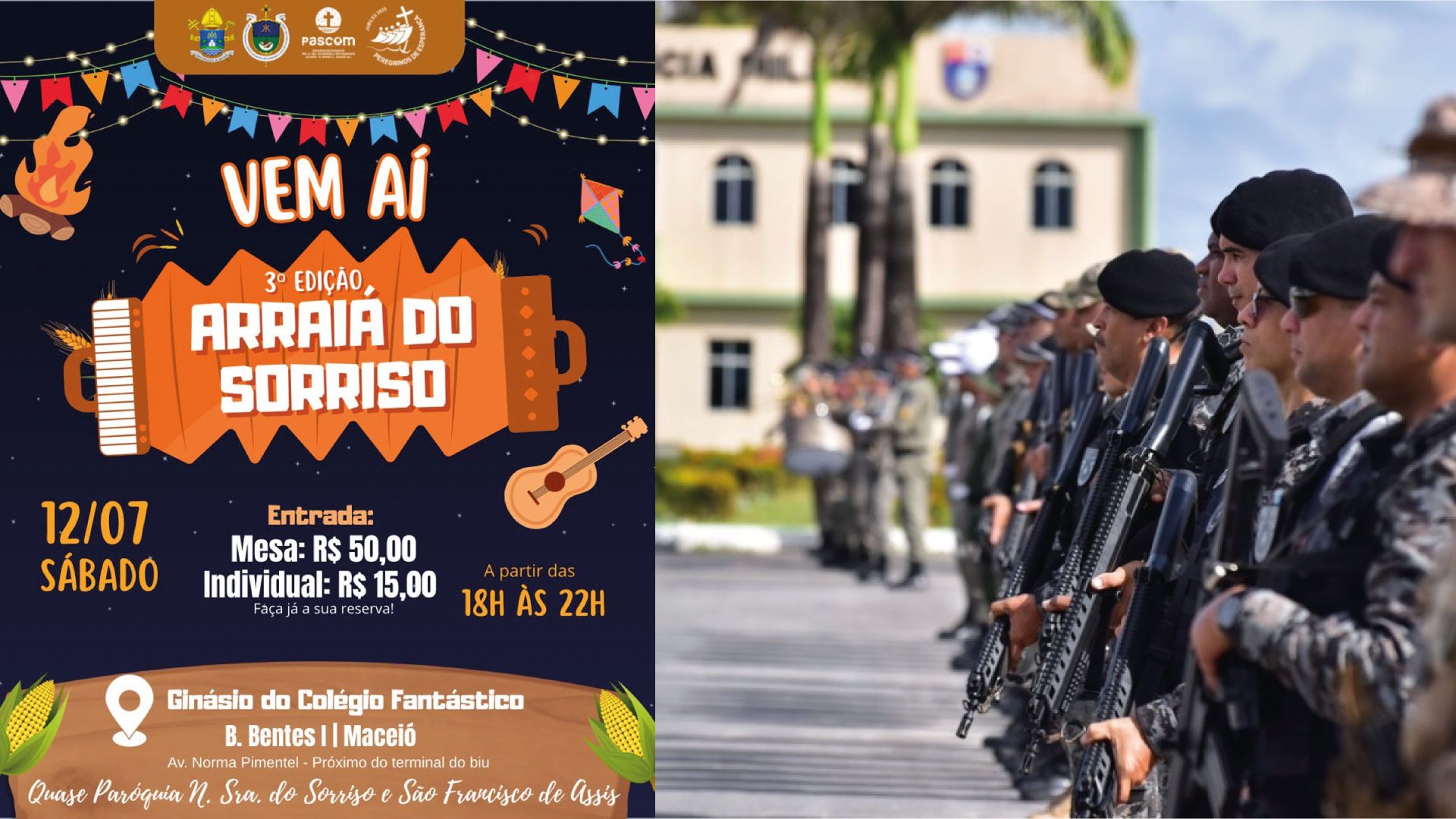 Denunciante aponta uso indevido da Banda da PM em festa privada com bilheteria em Maceió