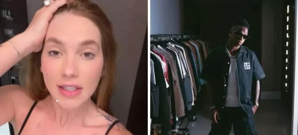 Virginia grava stories em closet que parece ser de Vini Jr. em Madri