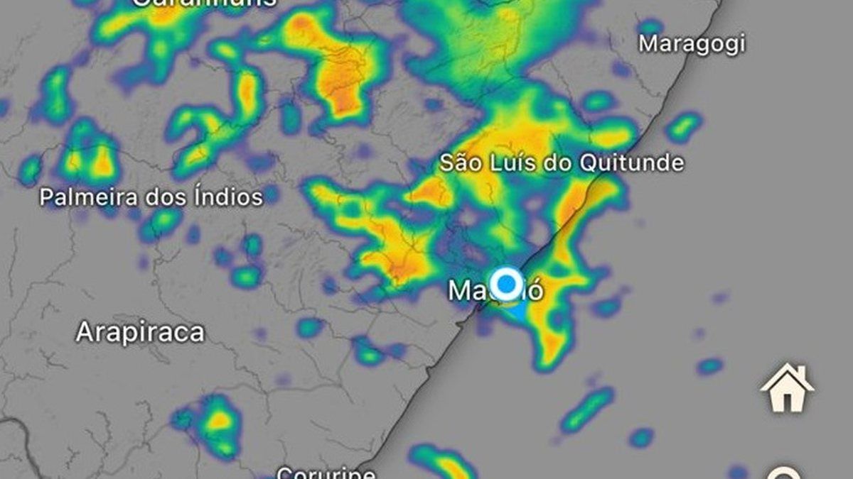 Previsão indica pancadas de chuva e céu nublado em Alagoas no início da semana após temporal