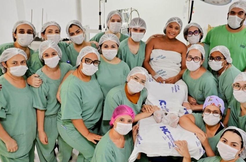 Atuação integrada de equipes garante sucesso em 1ª parto de trigêmeos no Hospital da Cidade