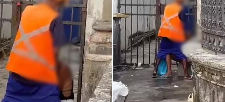Casal é flagrado fazendo sexo em praça pública do Pelourinho