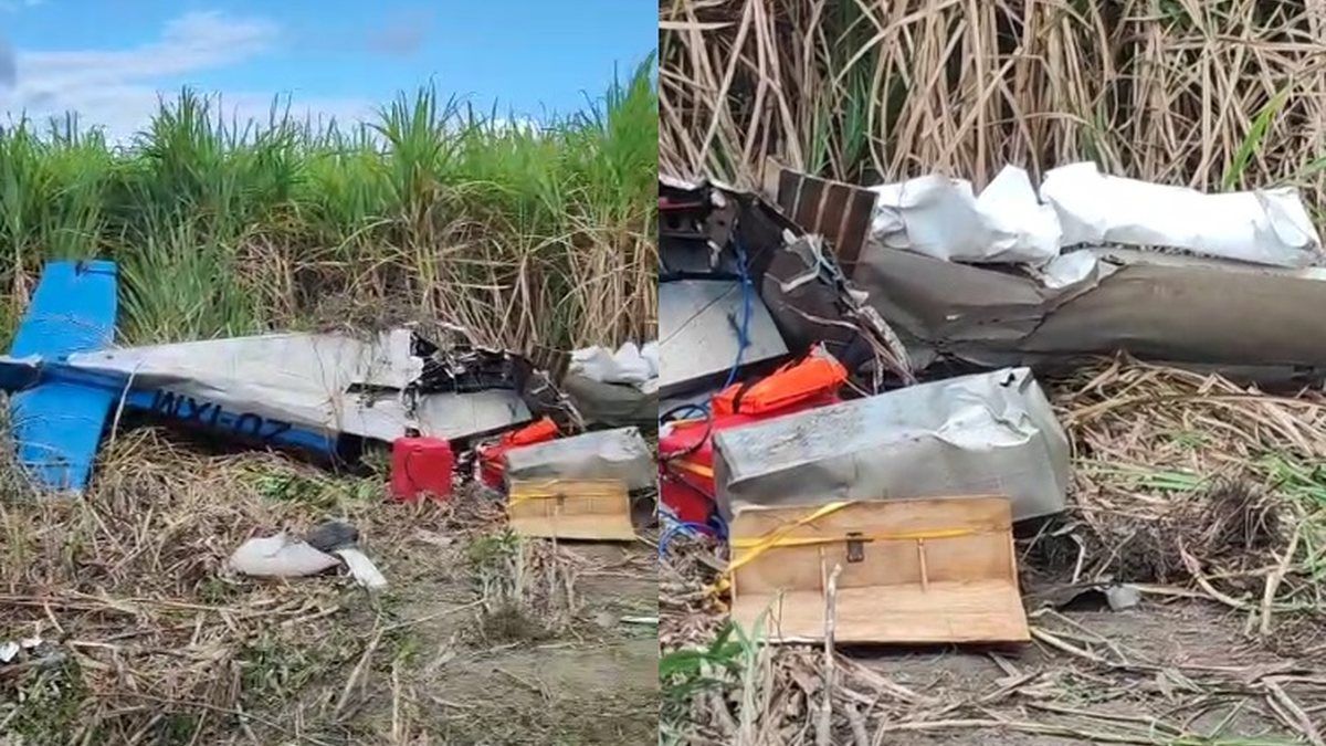 Aeronave com 180 kg de cocaína cai em Alagoas e expõe suspeita de tráfico internacional