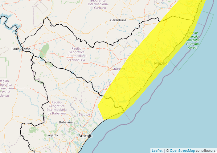 Inmet estende alerta de chuvas intensas para 52 municípios de AL; veja