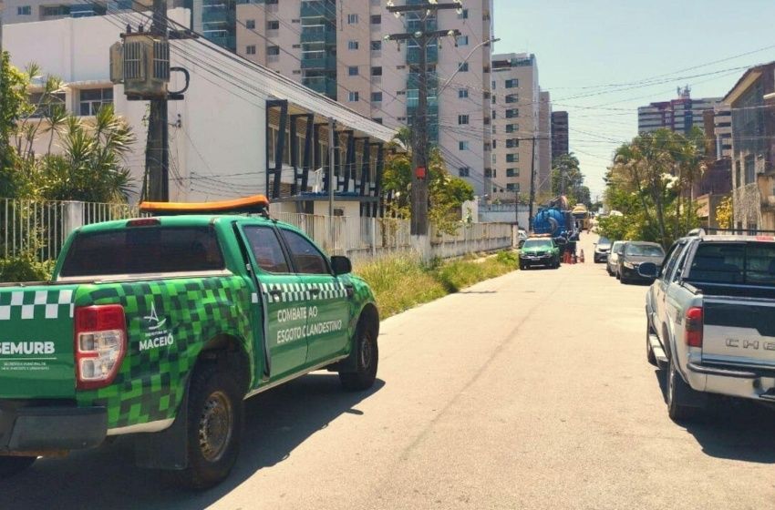 Operação Língua Suja identifica descarte irregular de efluentes em galeria pluvial